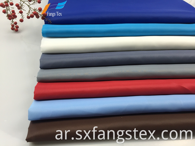 100% Polyester Waterproof Dyed Taffeta PU Garemnt Fabric 4